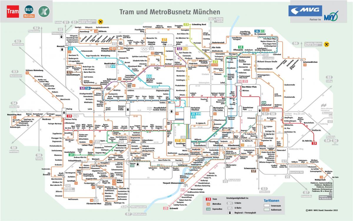 Карта Мюнхена на автобусі