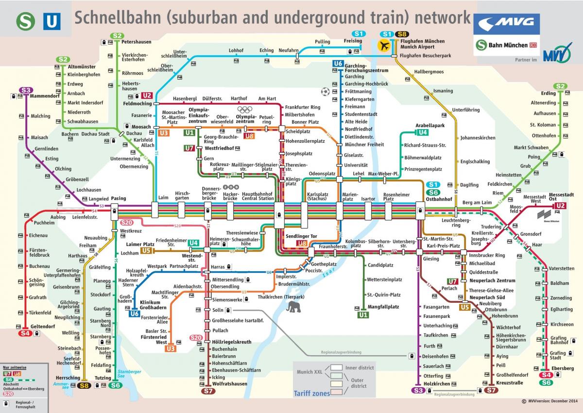 Мюнхен залізничний карта