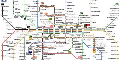 Карта метро Мюнхена Німеччина