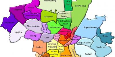 Мюнхен округів карті