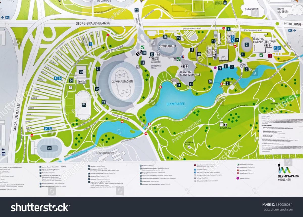 Карта Мюнхена Олімпійський парк