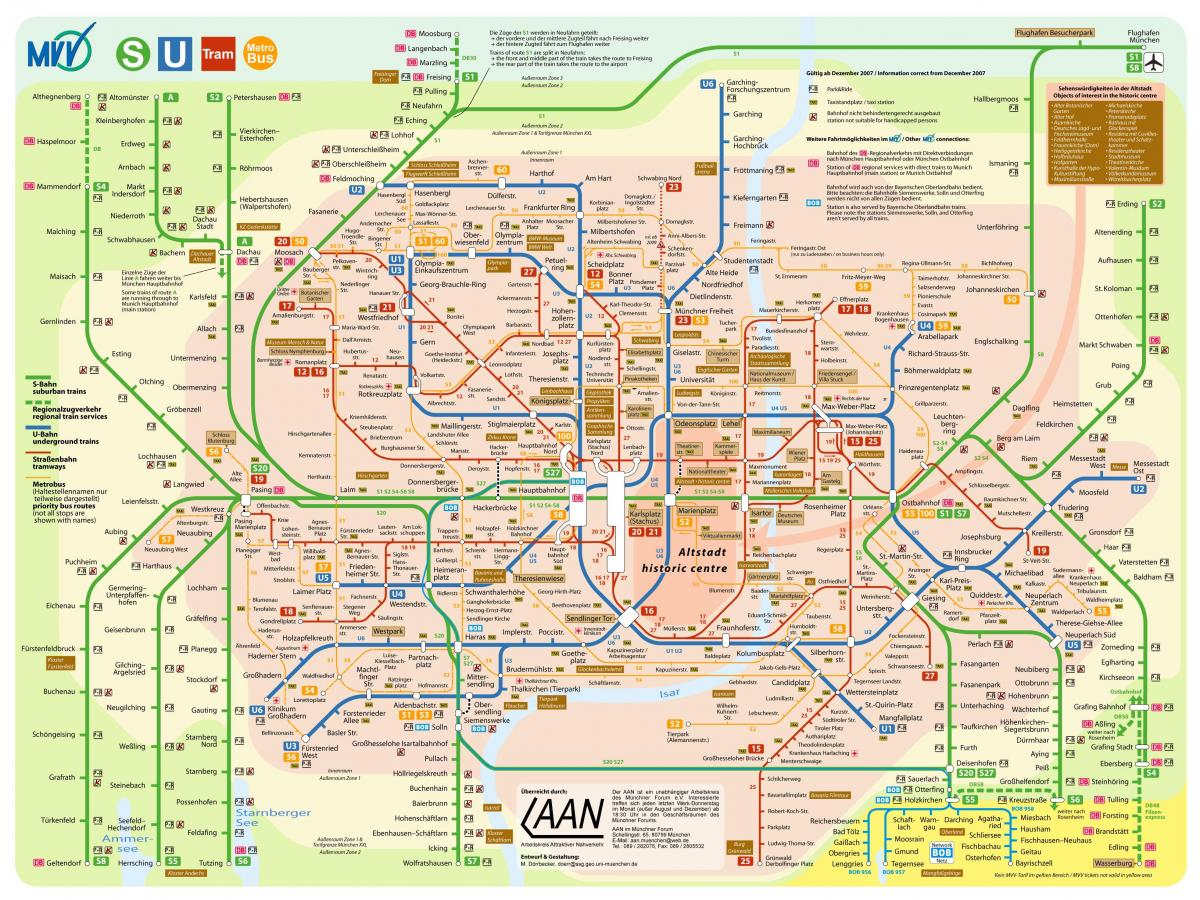 карта транспорту Мюнхена