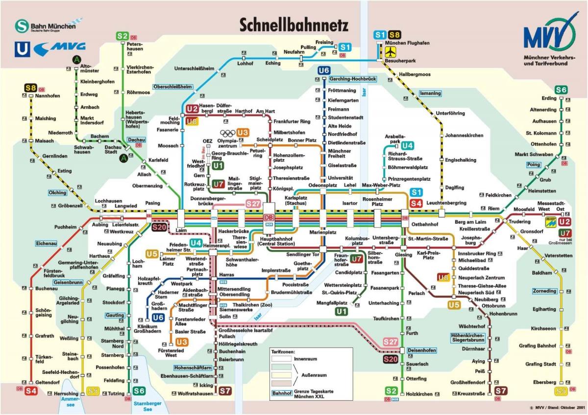 ж / д вокзал Мюнхена карті