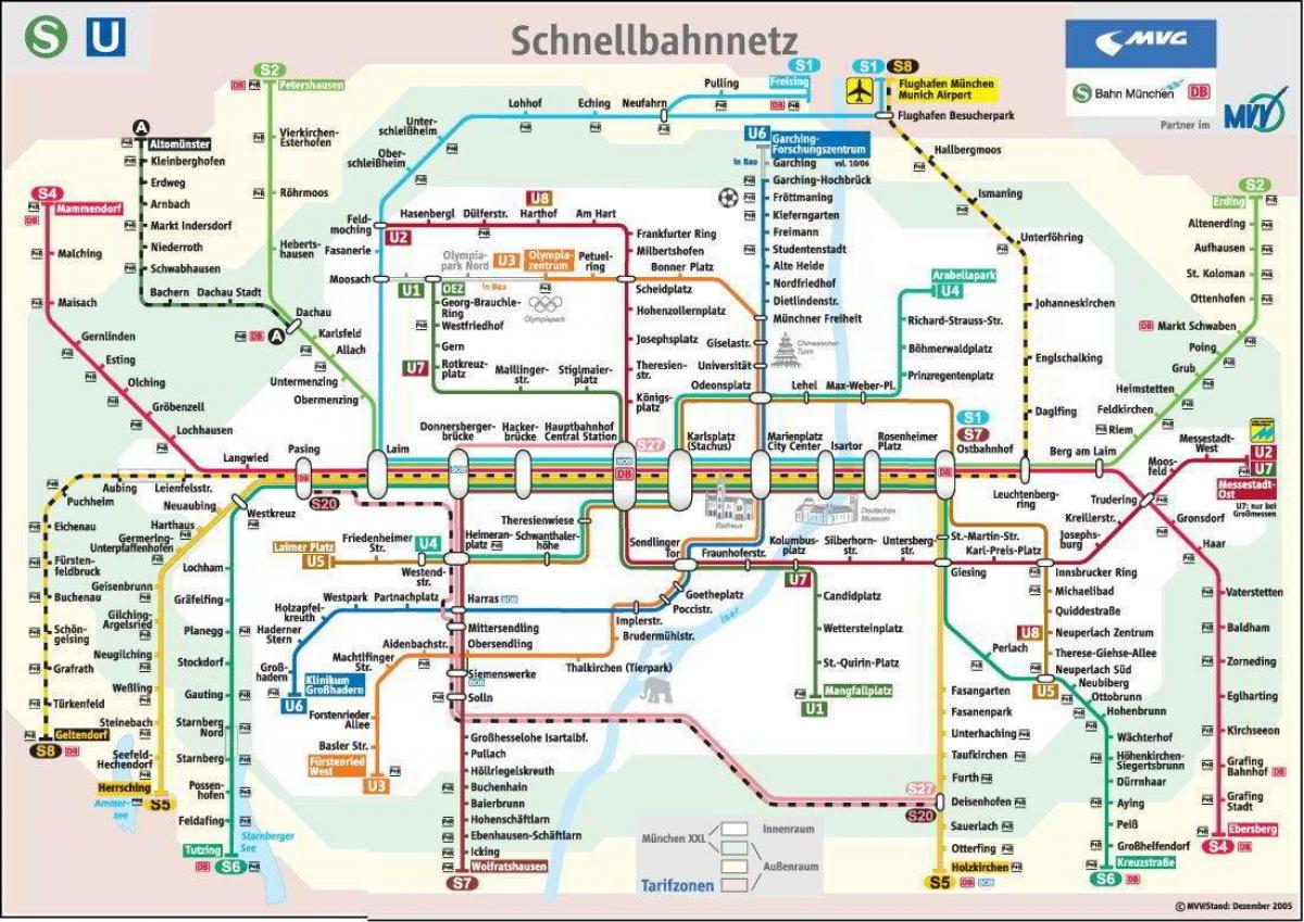 метро Мюнхена карта