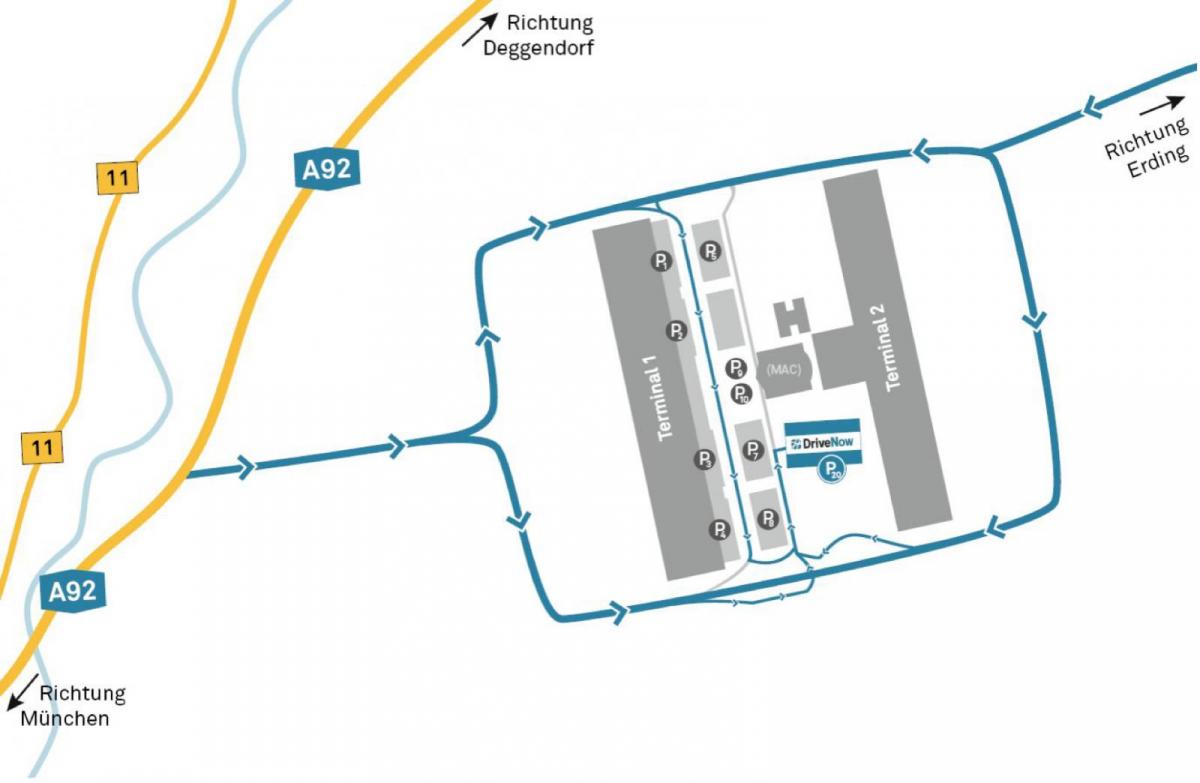 аеропорт Мюнхена карта прокату автомобілів 