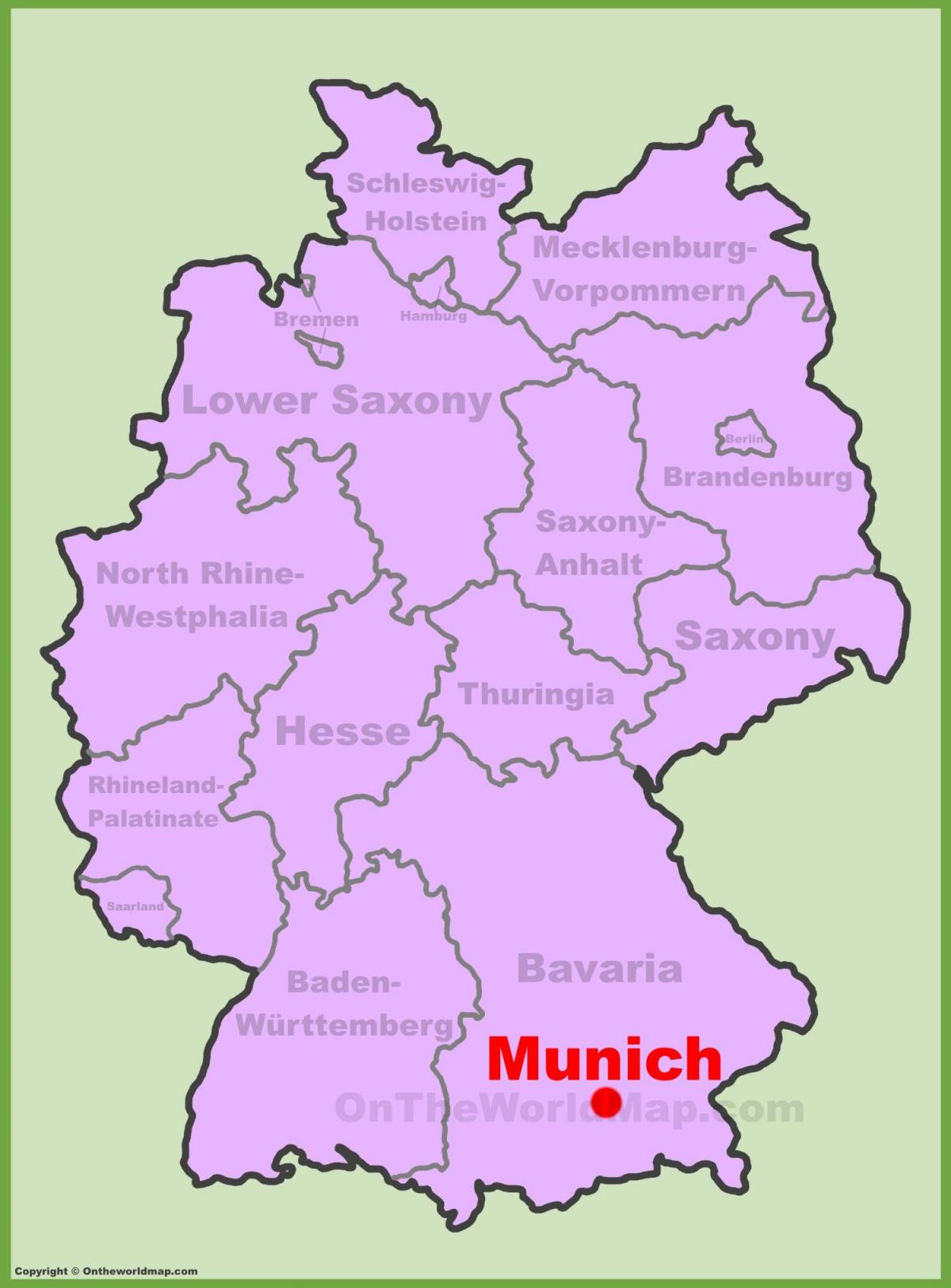 Карта Мюнхена розташування