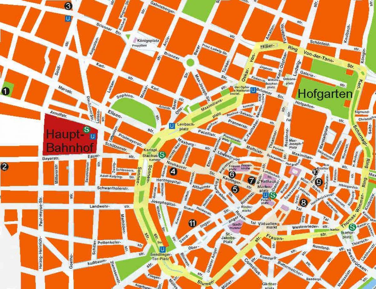 Карта Мюнхена пивні