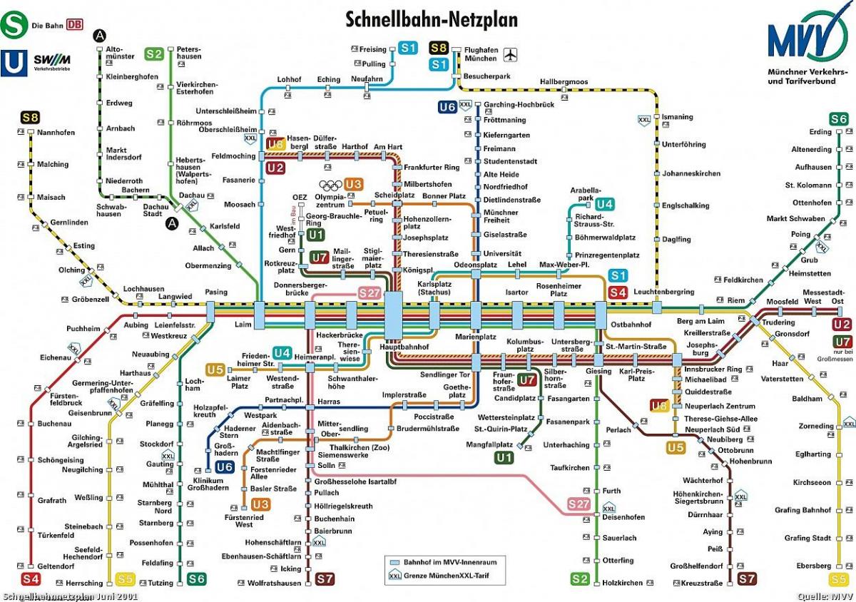 Мюнхен транспортну карту