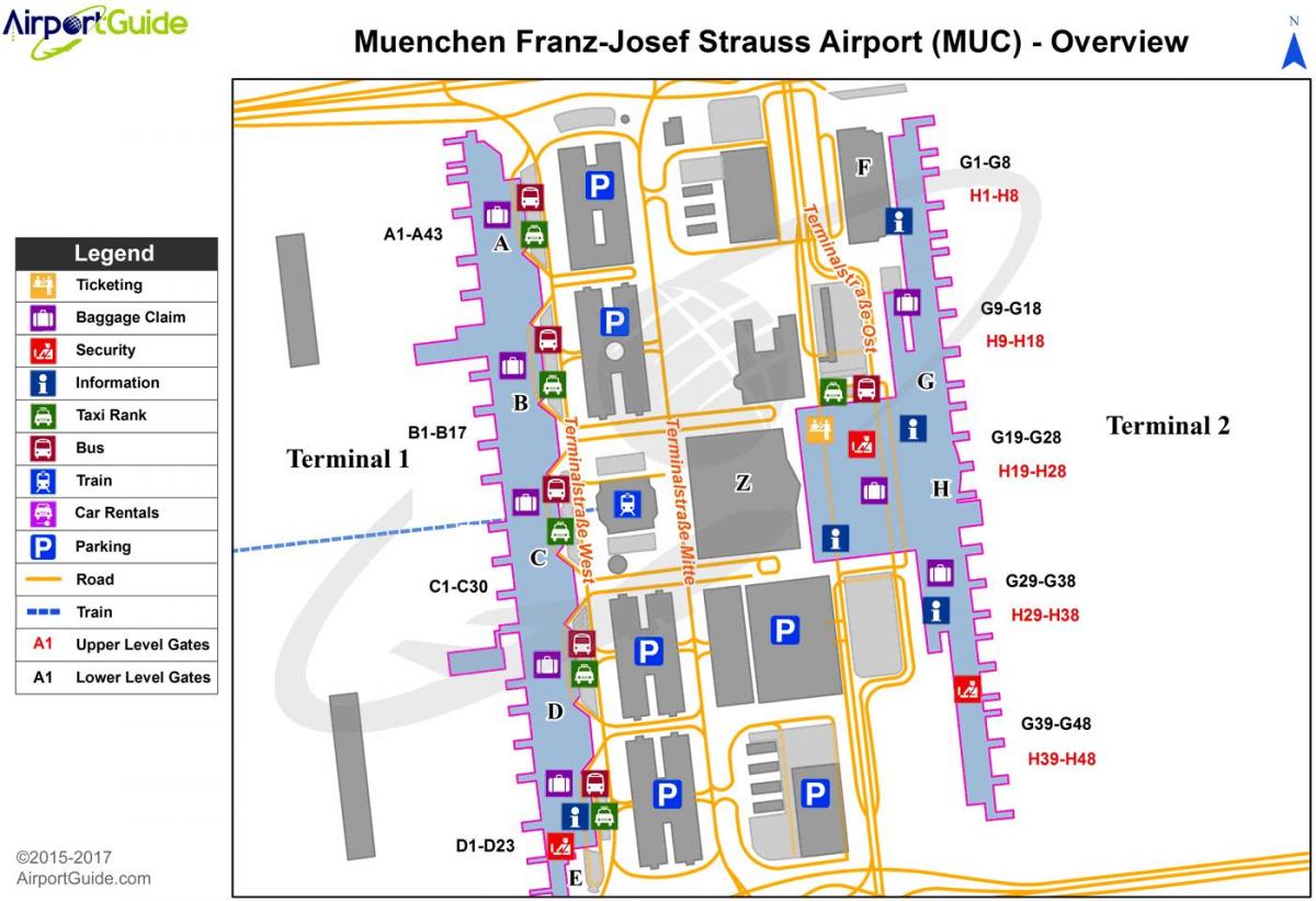міжнародний аеропорт Мюнхена карті