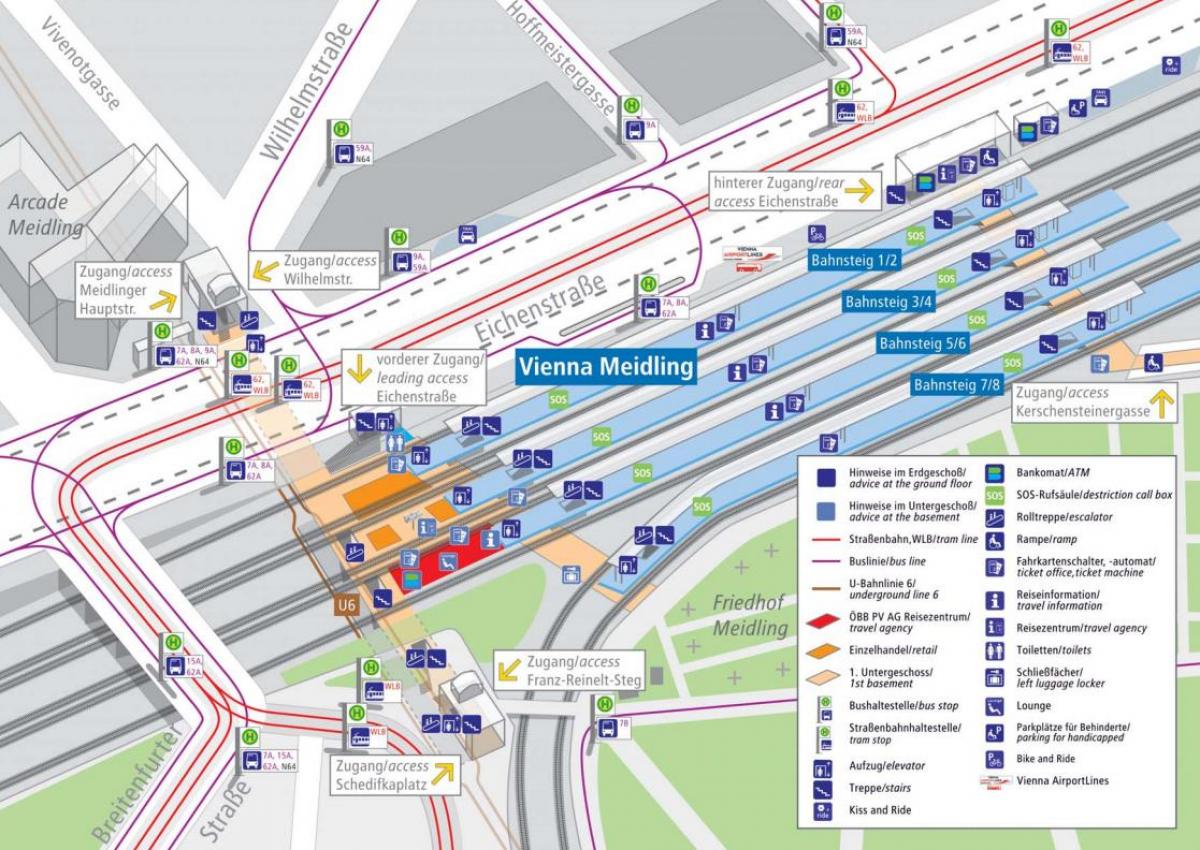 Мюнхен залізничній платформі станції карті
