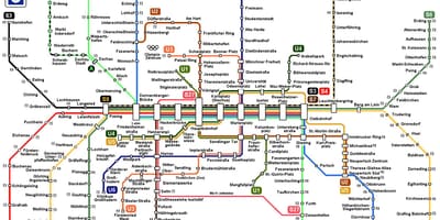 Карта метро Мюнхена Німеччина