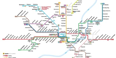 Карта Мюнхена на трамваї