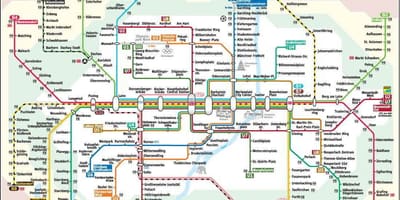 Метро Мюнхена карта