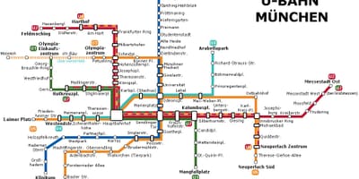 Карта метро в Мюнхені