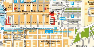 Залізничного вокзалу Мюнхена Ост карті