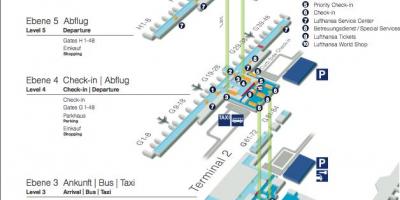 Карта аеропорт Мюнхен Люфтганза