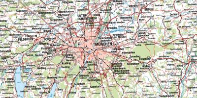 Карта Мюнхена та прилеглих міст