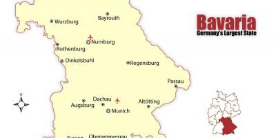 Карта Німеччини показує Мюнхен