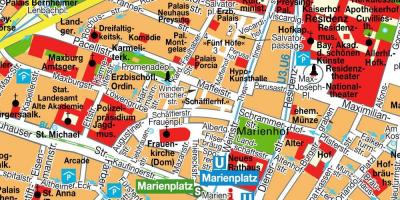 Карта вулиць Мюнхена до центру міста 